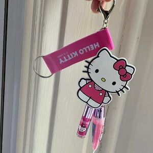Hello Kitty Keychain Lanyard with Lip Gloss